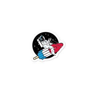 Rocket popsicle astronaut sticker
