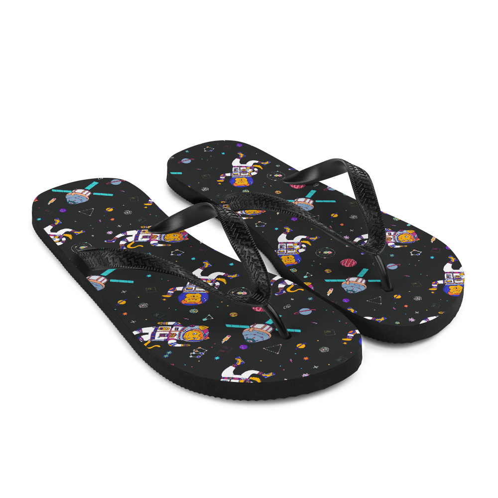 Space Animals Flip-Flops