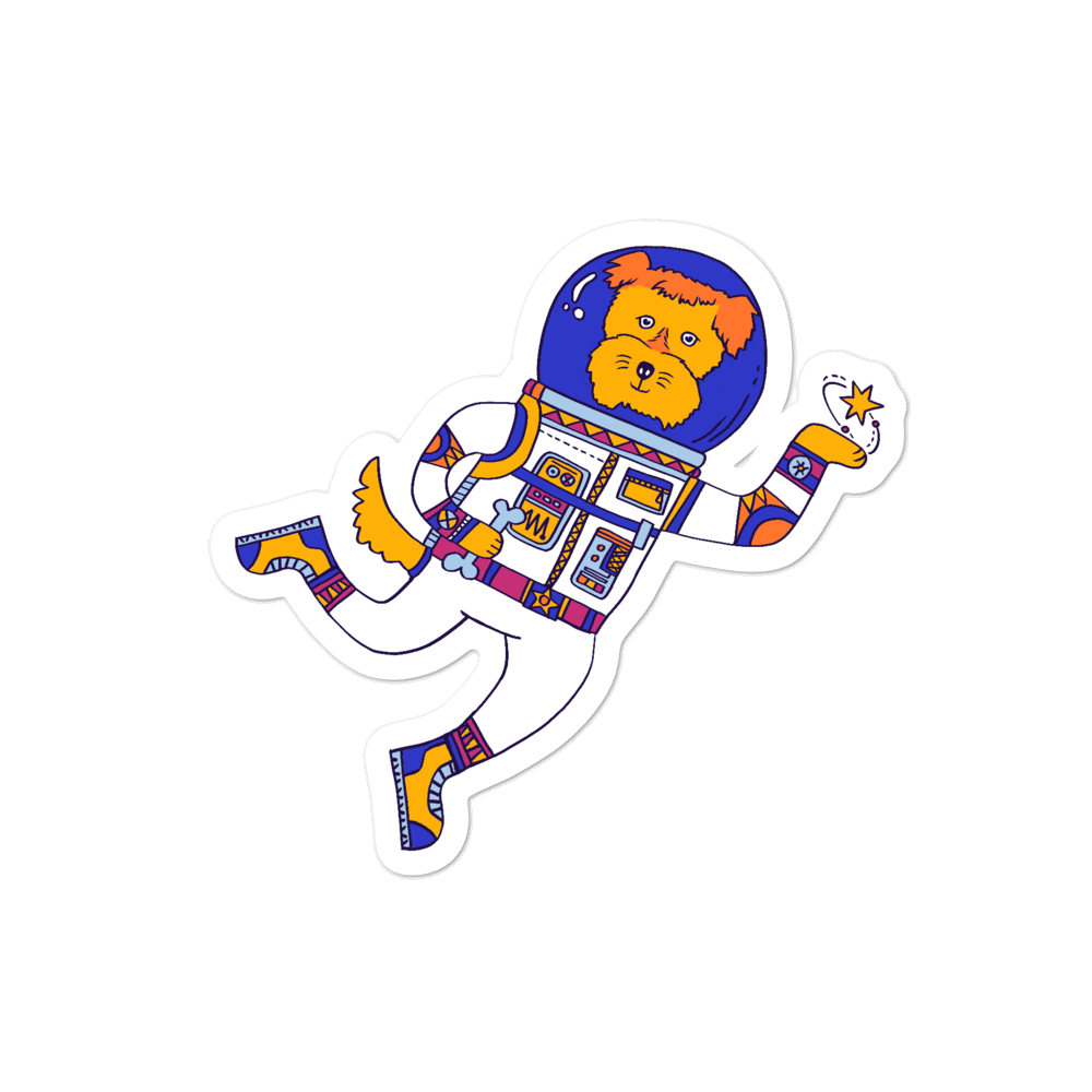 Space Animals Astrodog Sticker