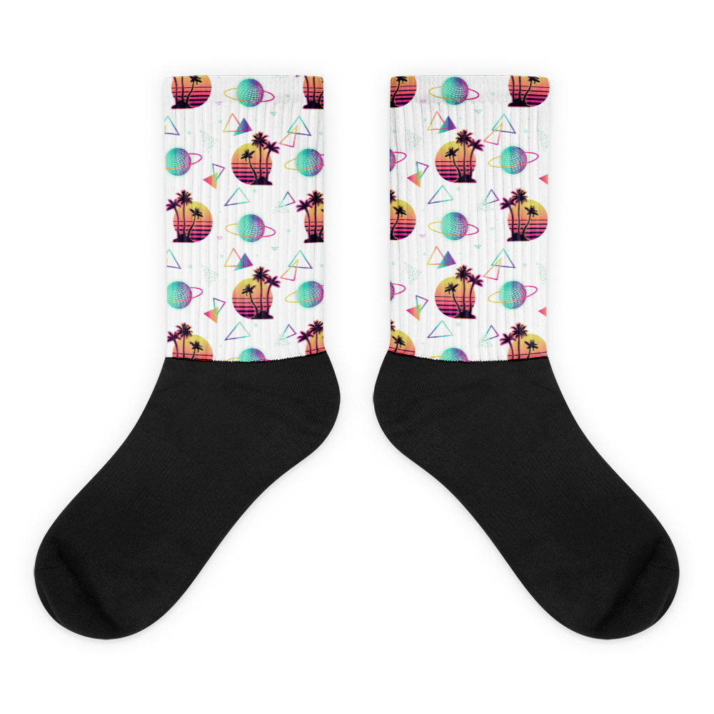 Sci-fi summer socks - white