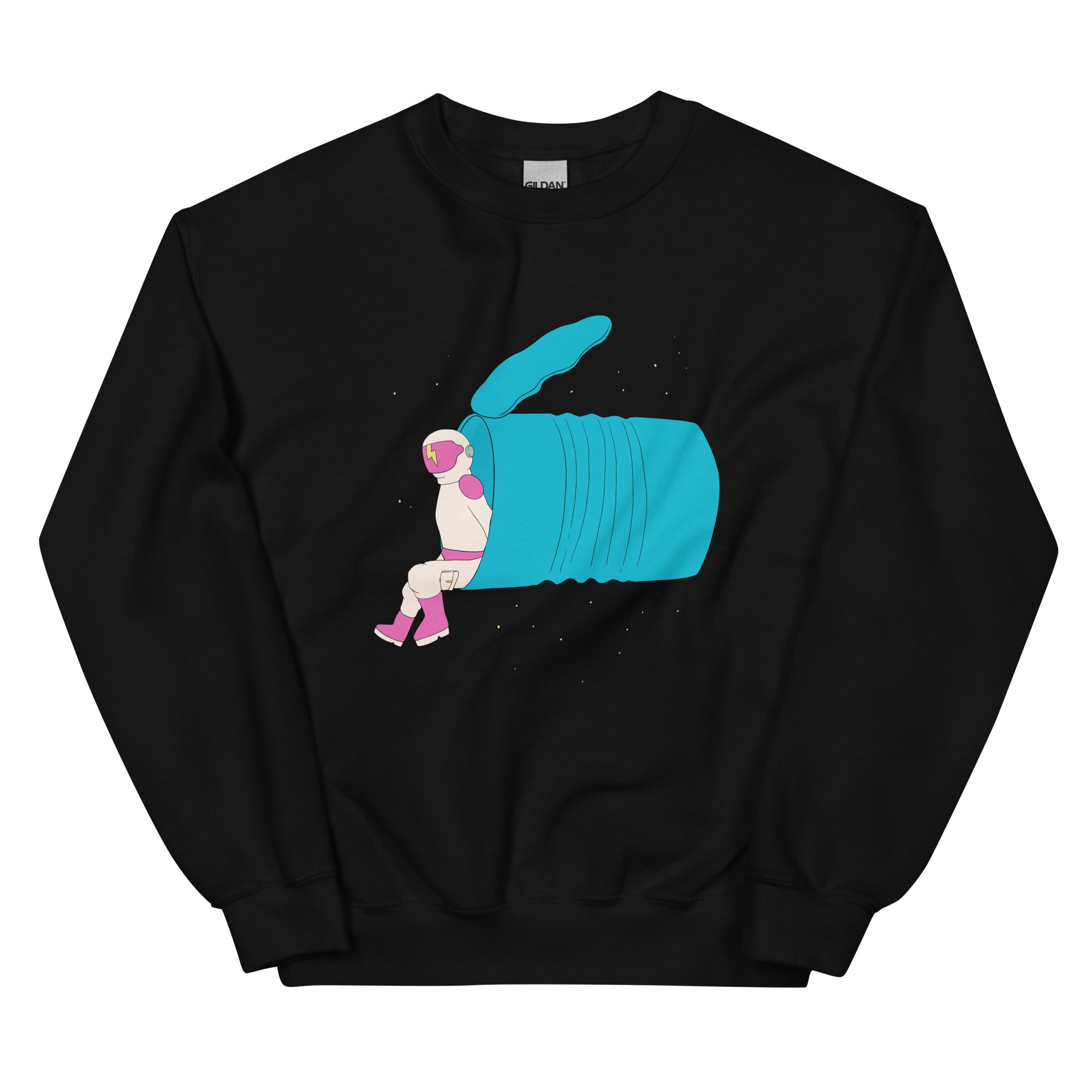 Space Oddities - Astronaut Chilling in TinCan Unisex Sweatshirt