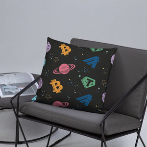 Cryptocurrency Throw Pillow